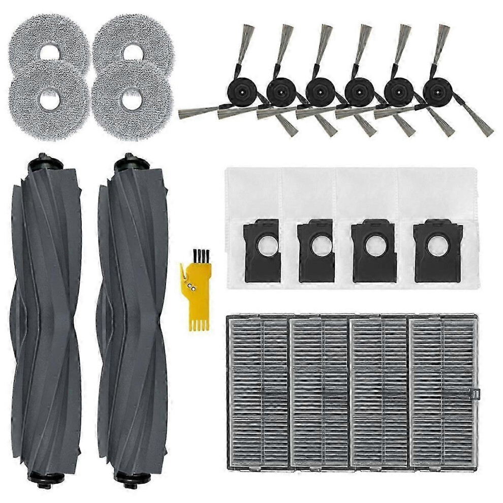 Kikidex (As Show, One Size) Compatible With X40 Ultra Robot Vacuum Cleaner Main Side Brush Hepa Filter Mop Cloth Dust Bags Replacement Parts
