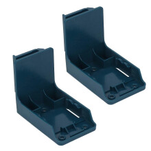 (As show, One size) 2PCS Battery Holder Dual Purpose ABS Burr Free Housing Wall Mounted Power Tool Battery Storage Rack