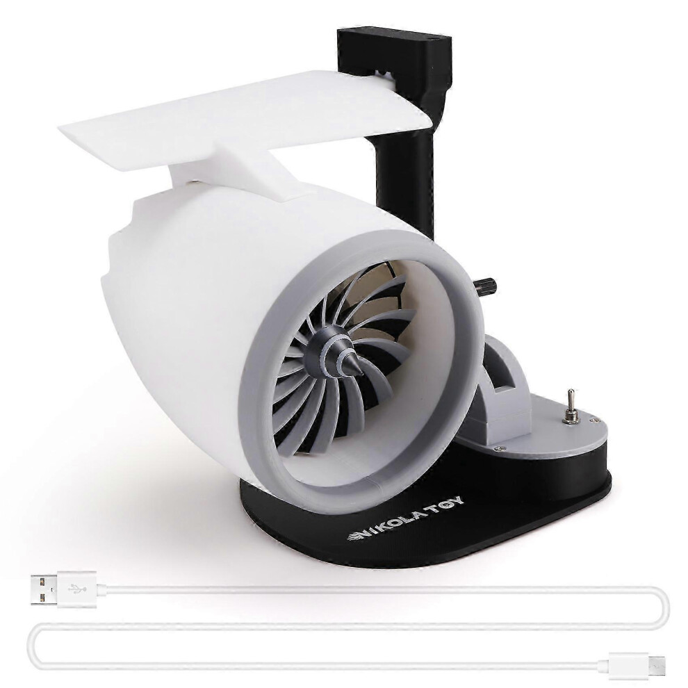 (As show, One size) USB Jet Fan Desktop Turbofan Engine Fan 3D Printed Turbo Jet Ventilator with Atomization Device Re-image-OPC-PHGB9NX-NEW