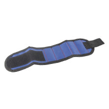 (As show, One size) Magnetic Wrist Strap for Screws Tools Strong Iron Absorbing Portable Adjustable 5 Magnet Blue