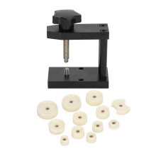 (As show, One size) Watch Press Set Aluminum Alloy Black Body 12 White ABS Molds Easy Handling Watch Back Cover Press