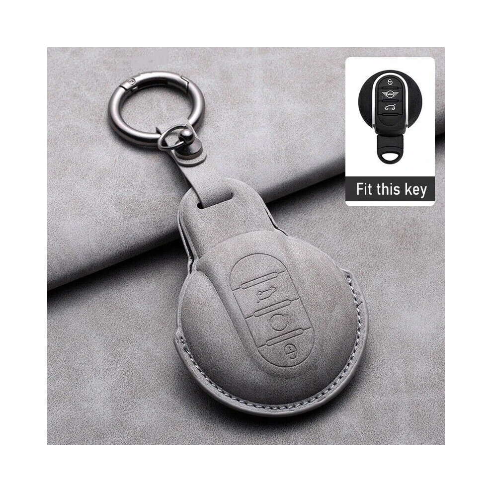 Leather Key Cover Case For Bmw Mini S One Jcw F54 F55 F56 F57 F60 Clubman Uk 6963793559770
