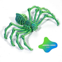 (17Cm Aurora Green) 3D Printing Movable Elastic Spider Simulation Toy Shrink Joint Movable Integrated Model