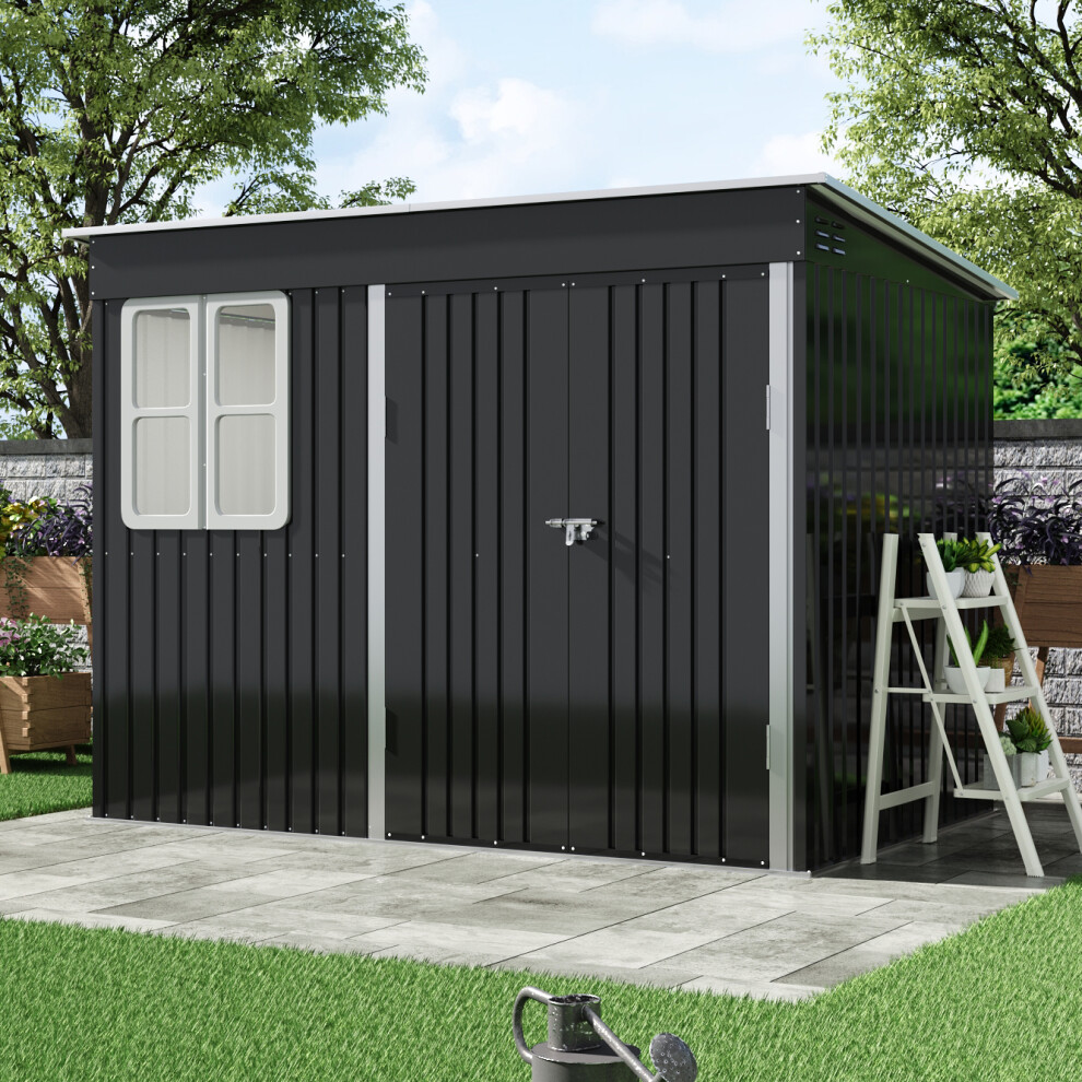 Garden Sanctuary 8.5ft X 5.5ft Garden Shed Outdoor Metal Storage Shed