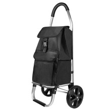 Lightweight Aluminium Shopping Trolley with 21cm Wheels Foldable Grocery Cart, Large Capacity & Stair-Climbing, for Supermarket, Laundry or Luggage