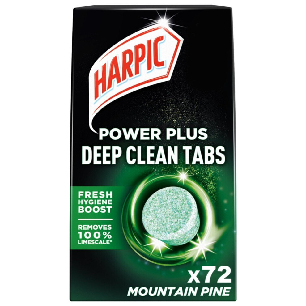72 x Harpic Power Plus Deep Cleaning Toilet Tablets Mountain Pine Bulk Buy Tabs