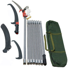Manual Pole Saw 2in1 Extendable Tree Pruner 7.3-27 ft Pole Scissors