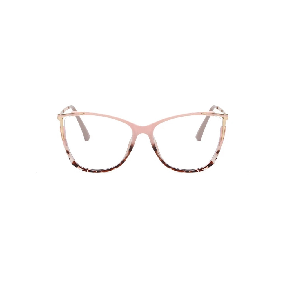 Pink/Blue/Light (&Leopard, =+2.75 Strength) Stylish Cat Eye Anti Reading Glasses Clear Vision