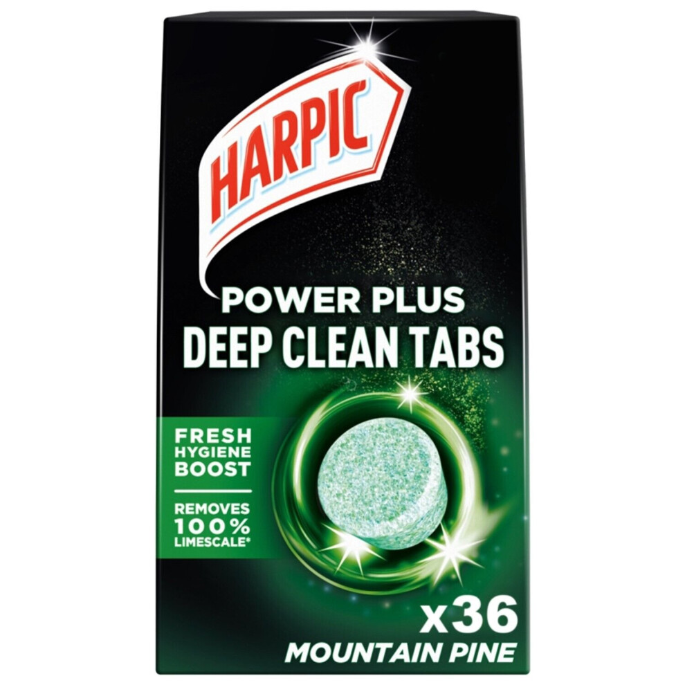 36 x Harpic Power Plus Deep Cleaning Toilet Tablets Mountain Pine Bulk Buy Tabs