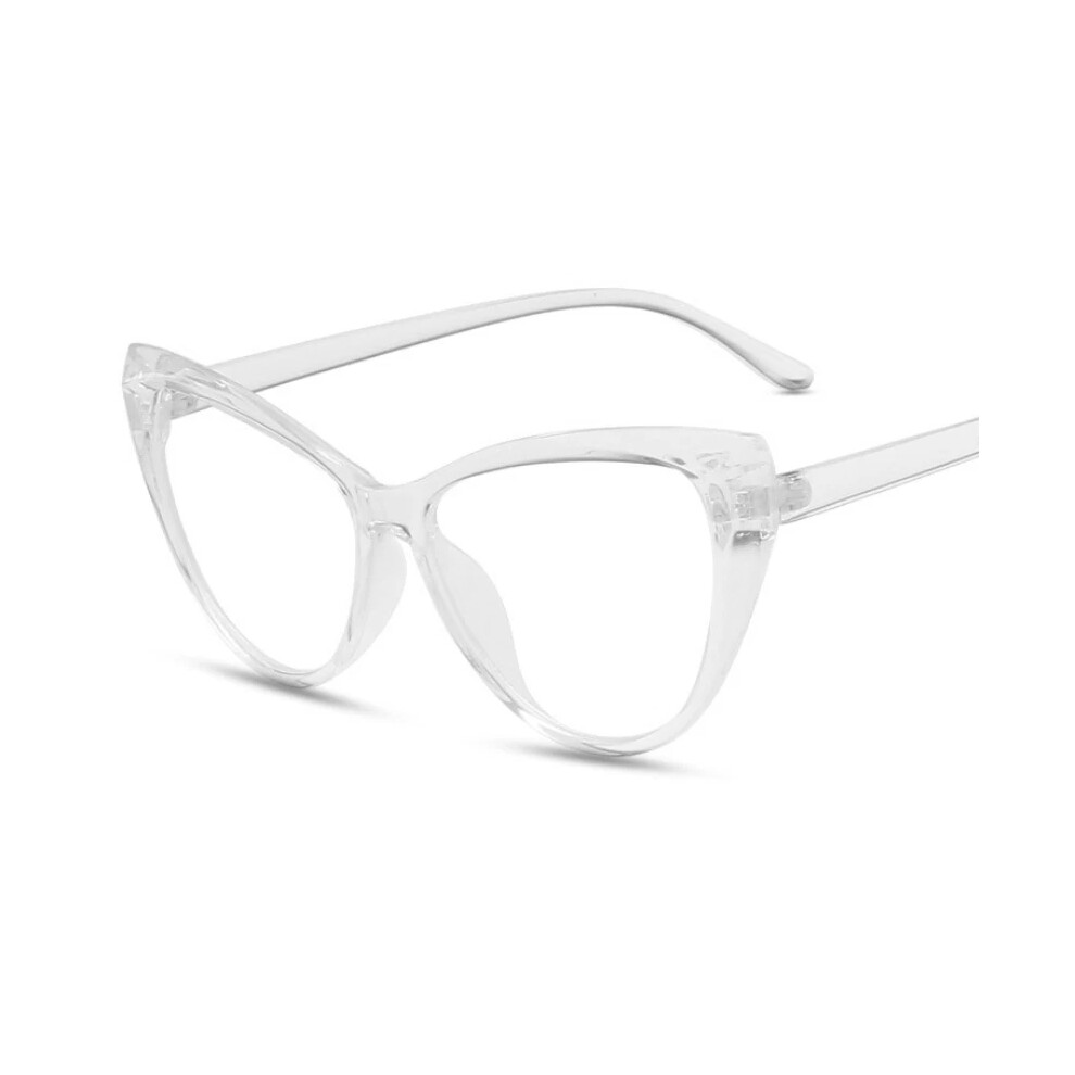 Blue/Light (Clear, +4.50 Strength) Women Blocking Reading Glasses Cat Eye Lightweight Clear Lens Glasses