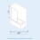 NES Home Nes Home 1700mm Square Bath with Legs and Square Black Frame Bath Screen 3