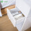VOUNOT Narrow Bedside Table 25x30x66cm Nightstand Side End Table White 5