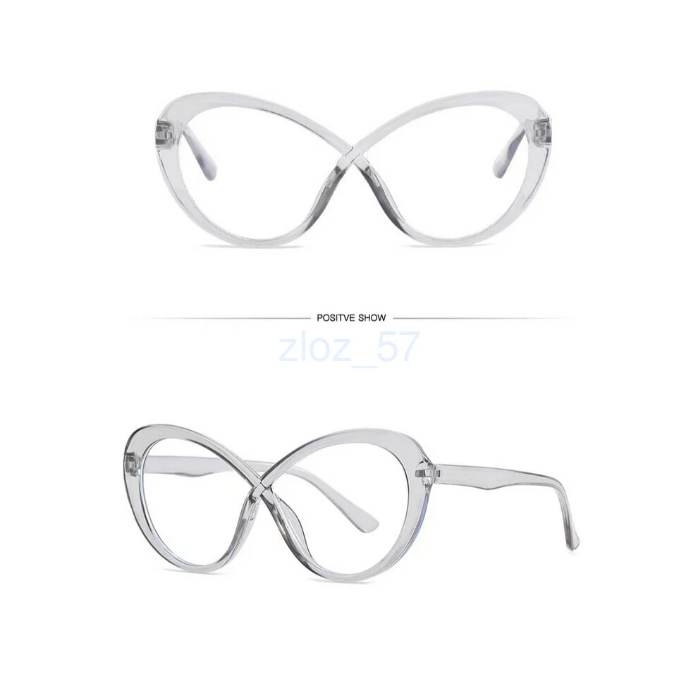 (Gray, +2.00 strength) For Women Classic Full Frame Glasses Cat Eye Blue Light Blocking Reading Glasses-image-OPC-PHGBRY8-NEW