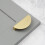 Brushed Brass Half Moon Pull Cabinet Handle 64mm 1