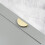 Brushed Brass Half Moon Pull Cabinet Handle 64mm 4