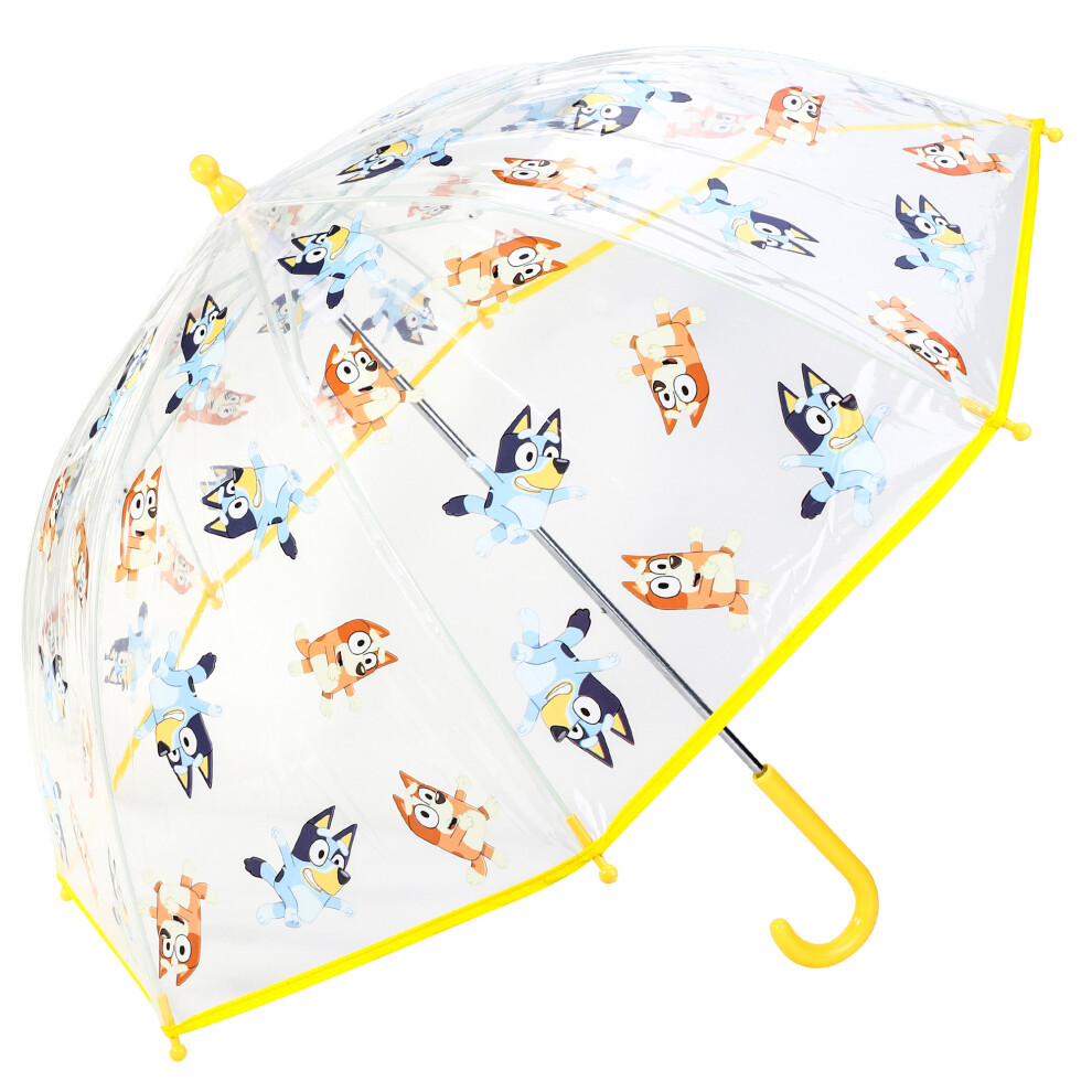 Bluey Dome Umbrella Children Character Folding Kid Transparent
