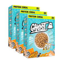 GHOST Protein Cereal, Peanut Butter Flavor (3-Pack) - Crunchy Peanut Butter