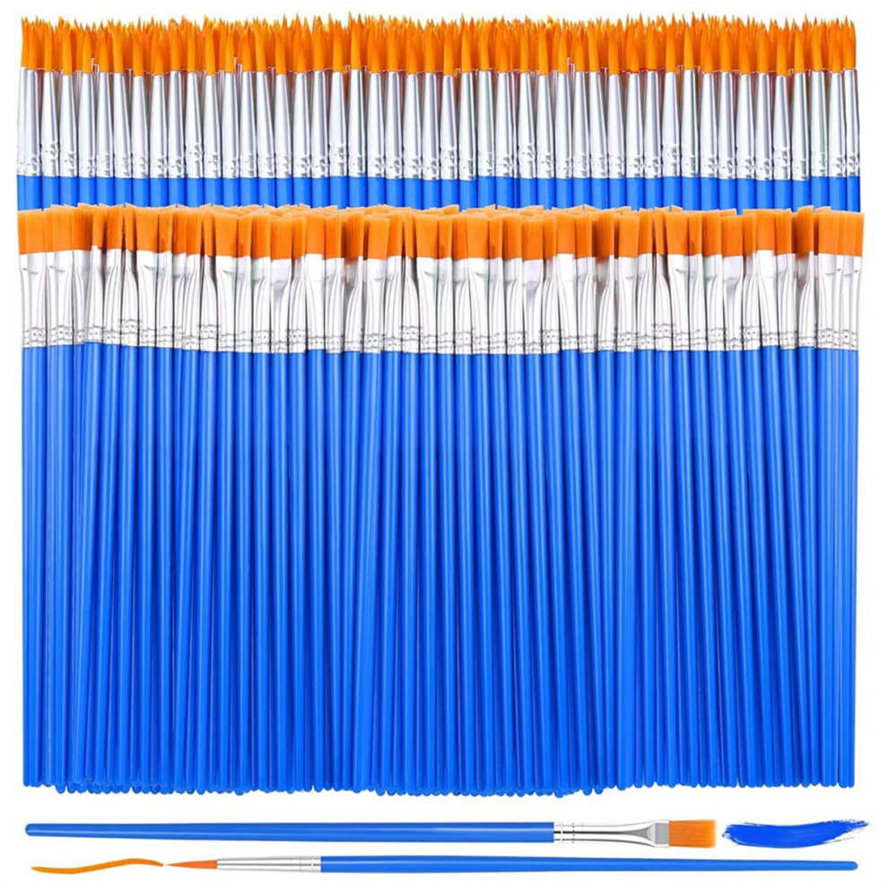 240 Pennelli Piccoli, Pennelli Per Artisti A Punta Piatta E Fine