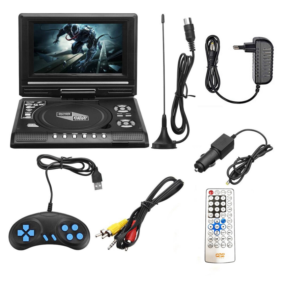 Photos - DVD / Blu-ray Player 7.8 Inch TV Home Car DVD Player with TV/FM/USB/Game Function-EU Plug