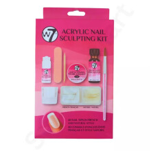 W7 NAIL SCULPTING KIT SET ACRYLIC LIQUID 4O NAIL TIPS IN FRENCH