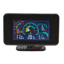 4-in-1 LCD 12V/24V oliedrukmeter oliebrandstofmeter voor vrachtwagens