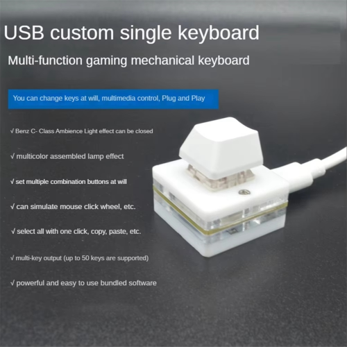 Teclado de acceso directo de una tecla, teclado macro programable personalizado USB 2