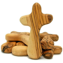 Small Olive Wood Crosses, Holding Crosses Portable Prayer Crosses