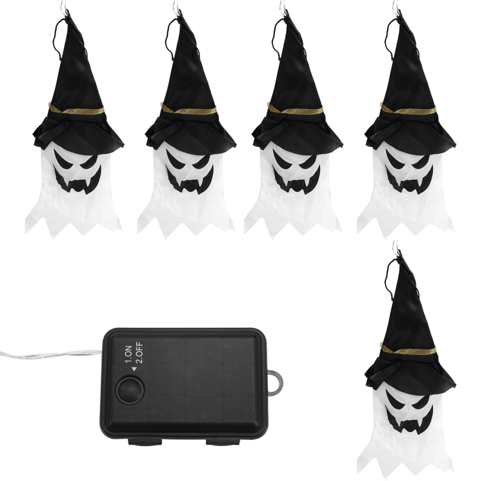 Lampada A Led Lampeggiante Di Halloween Con Cappello Da Mago Luminoso Da Appendere Al Soffitto