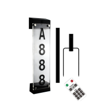 Outdoor Solar House Number Plate Plug-In Door Plate Light Wall Lamp