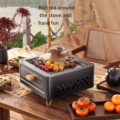 Hiiligrilli, BBQ-grilli, taittuva savustusgrilli, retki-piknikeille 1