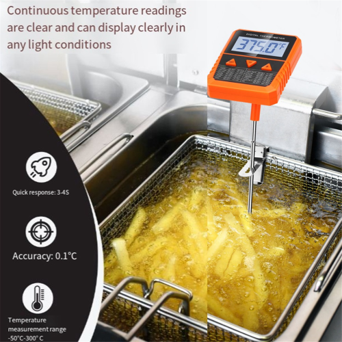 Probe Candy Thermometer with Pot Clip,Alarm Function,IPX6 Waterproof 2