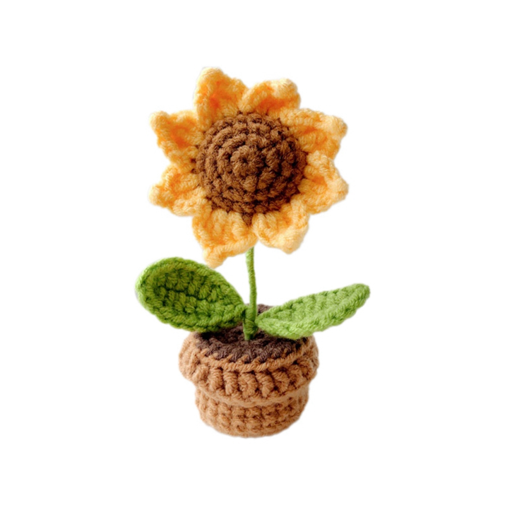 Un Vaso Di Fiori Lavorato A Mano All'uncinetto