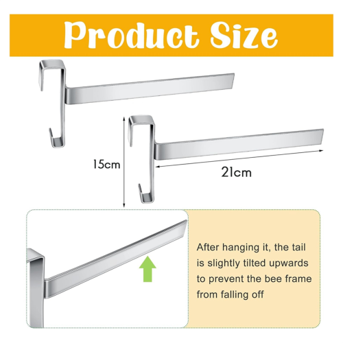 2 Pcs Beehive Frame Holder,Stainless Steel Beehive Frame Perch 2