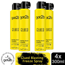 Schwarzkopf got2b Glued Blasting Freeze Hair Spray 300ml,4pk