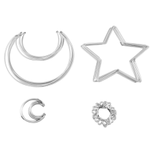 Μεταλλικά δαχτυλίδια Moon Catcher σε σχήμα μακραμέ για χειροτεχνίες DIY