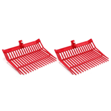 Cabe?a de forcado, ancinho para esterco de cavalo, para coletar esterco, vermelho, 2 pe?as