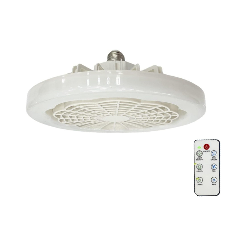 Ventilateur de plafond E27 avec éclairage et télécommande, éclairage pour chambre à coucher A