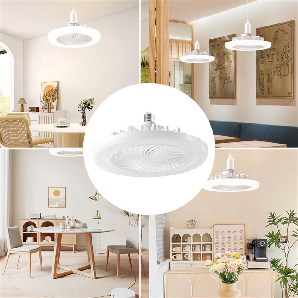 Ventilateur de plafond avec lumière et télécommande E27 pour salon adulte enfant B