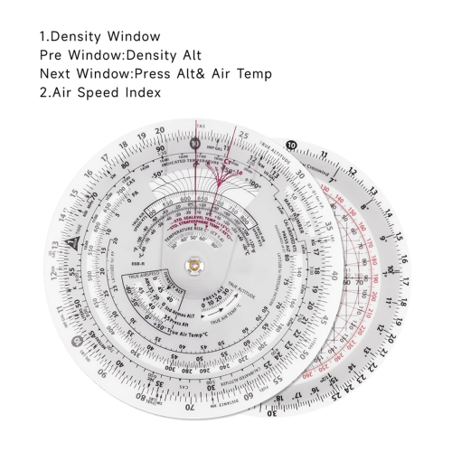 Computador de voo circular E6B-R de 6 polegadas de di?metro, uso estudantil IFR VFR 2