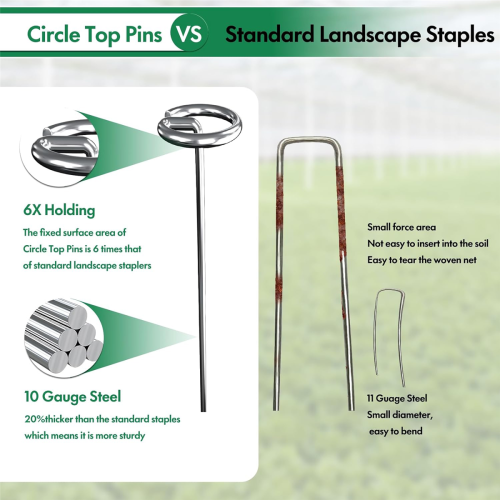 Estacas para gramado de 6 polegadas da Landscape Staples, 50 pe?as 1