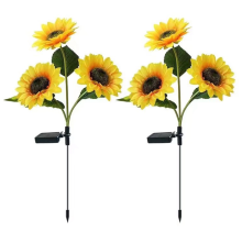 2 Pack Sunflower Solar Light Outdoor Waterproof LED Solar Light