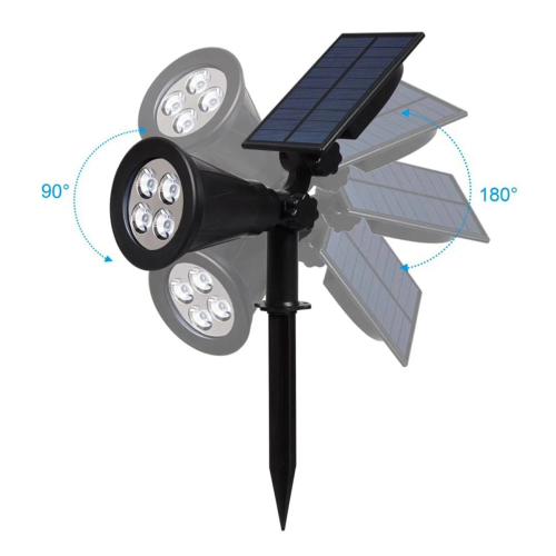 2PCS Led Solar Lights Solar Spotlight Waterproof Solar Wall Light 2