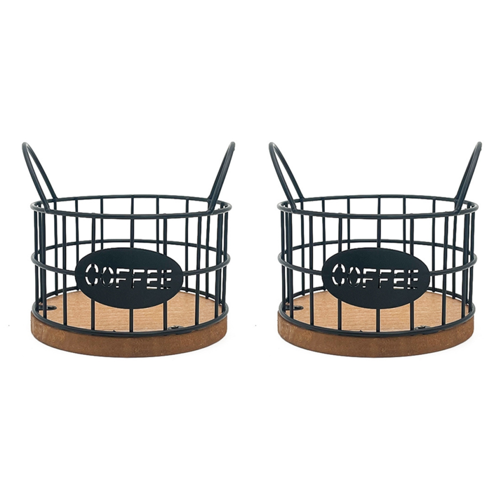 Contenitore Per Capsule Di Caffè In Legno, Cestino Portaoggetti Da Cucina, B