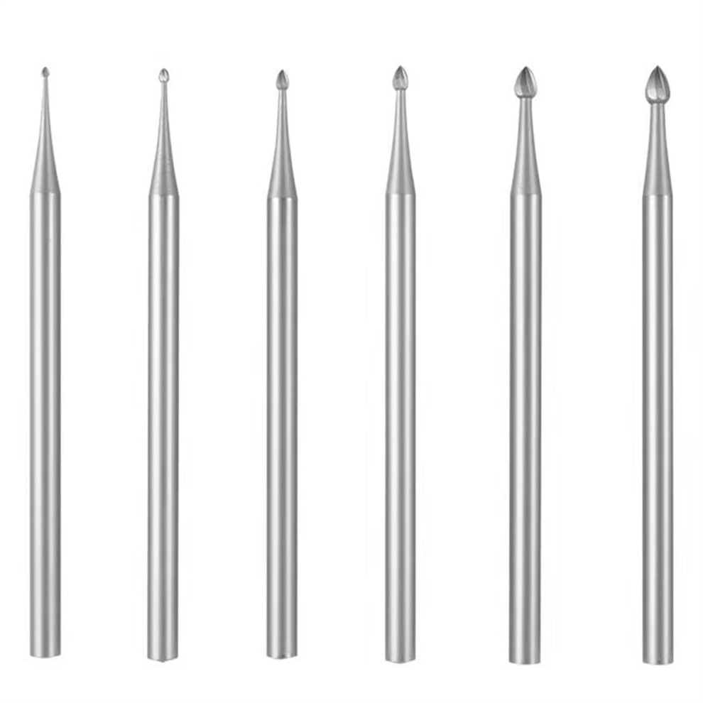 6 Pezzi Di Fresa Per Gioielli - Gambo Da 3/32 Di Pollice - Strumenti Per La Lavorazione Lapidaria