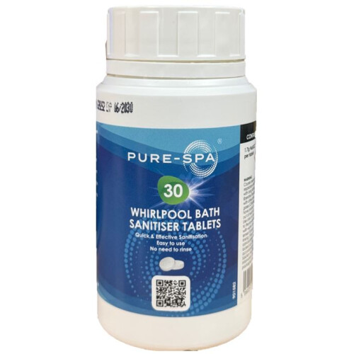 Pure Spa Whirlpool Spa Bath Sanitiser Tablets 30 Tablets