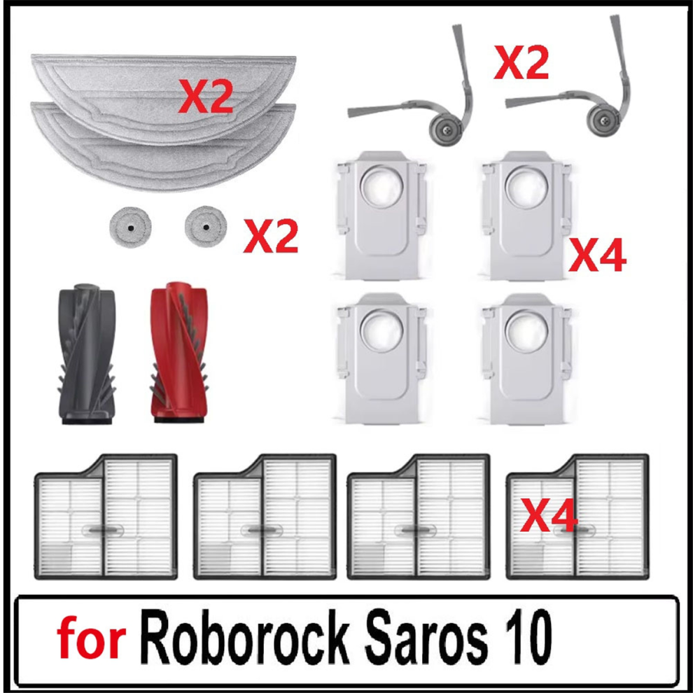 Neznačkové For Saros 10 Main Side Brush Hepa Filter Mop Cloth Dust Bag