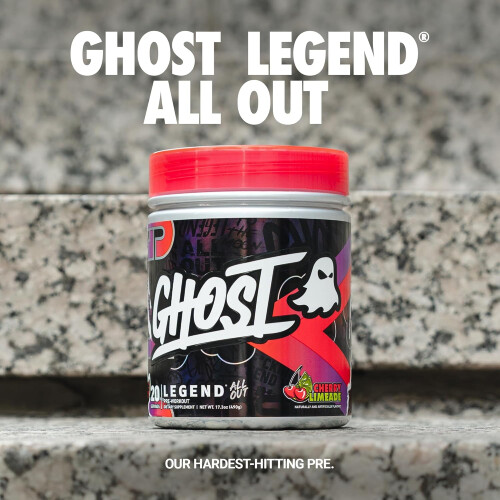 Ghost GHOST Legend All Out Pre-Workout Powder, Cherry Limeade 1