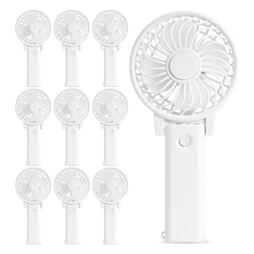 10PCS Portable Handheld Fan Wedding Fan Personal Fan Small Hand Fan-image-OPC-PHGD9P5-NEW