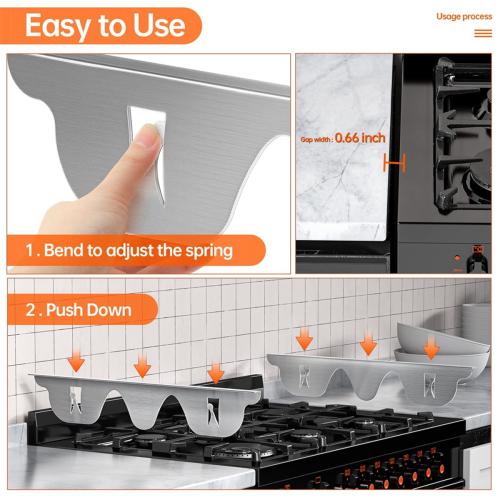 Stove Covers - 2PCS Stainless Steel Stove Side Guards 2