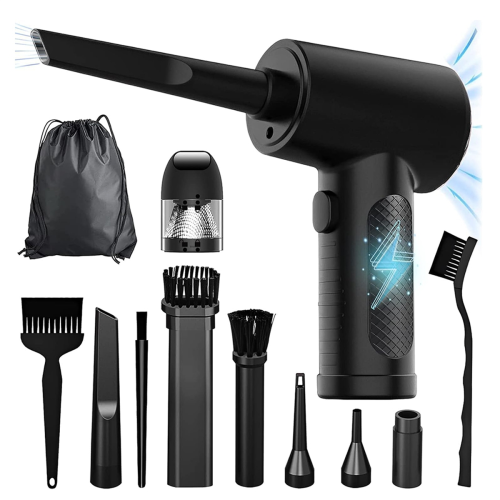 Compressed Air Duster,Electric Air Duster and Vacuum 2 in 1